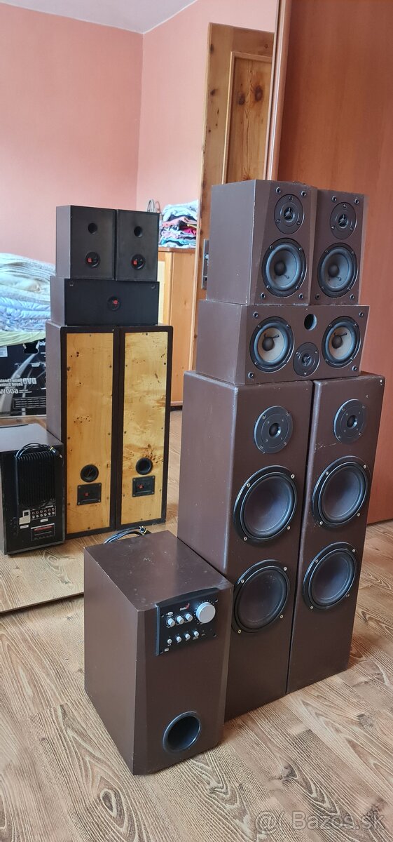 Reproduktory plus aktívny subwoofer. Set.