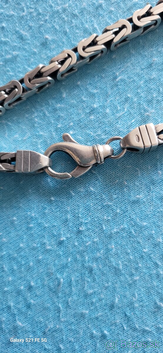 Retiazka kráľovský vzor striebro