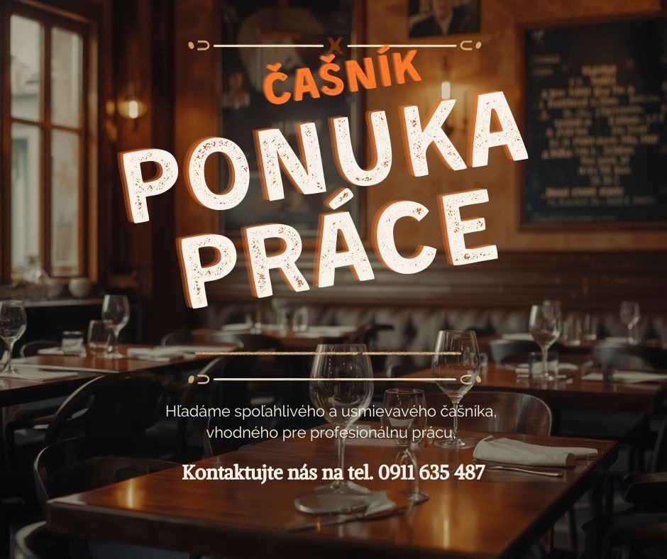 Čašník - čašníčka Michalovce