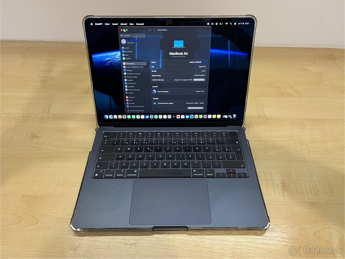 Macbook air m3 13” v záruke