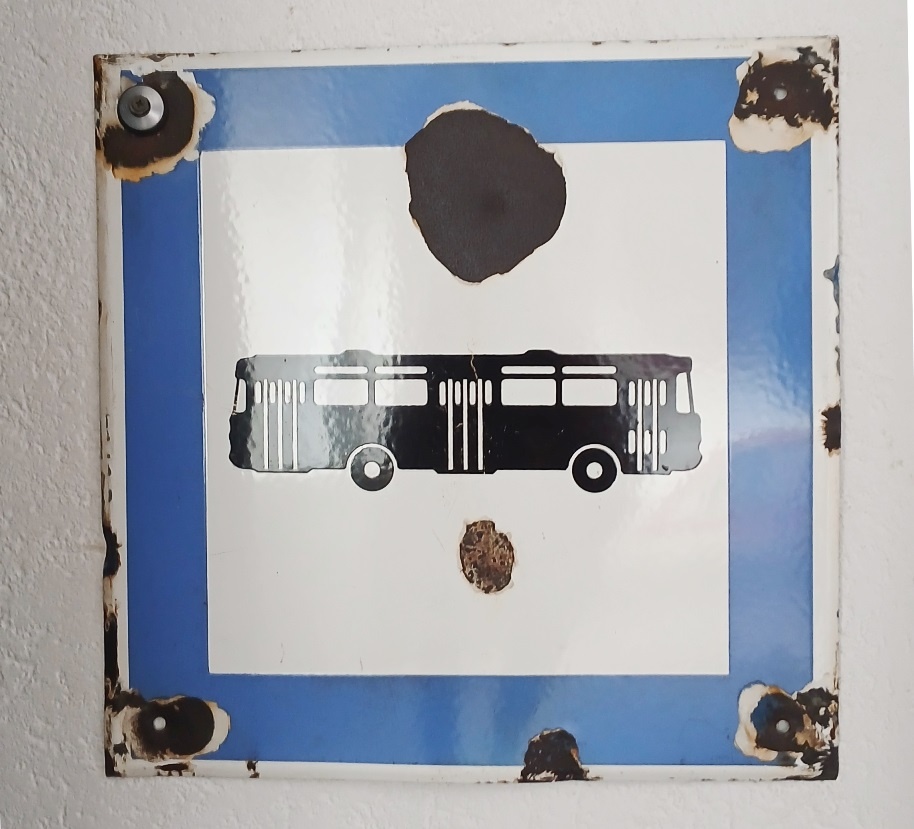 Smaltovaná tabuľa - zástavka