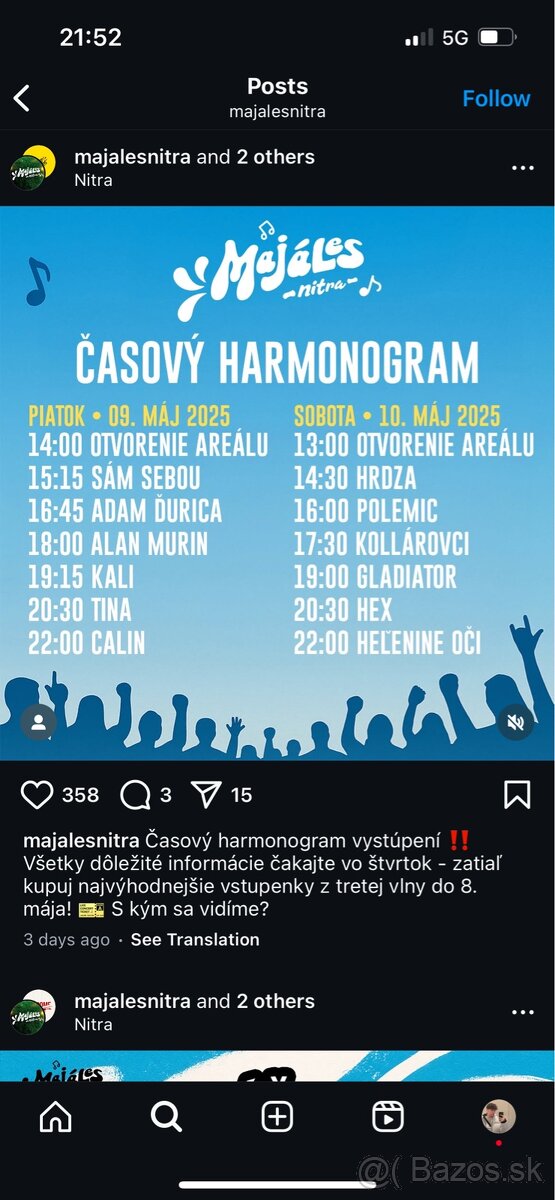 MAJALES NITRA LISTKY (SOBOTA)
