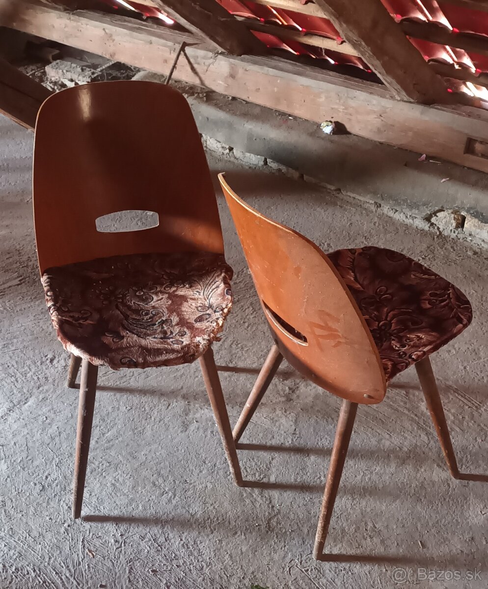 Retro stoličky - pôvodný stav