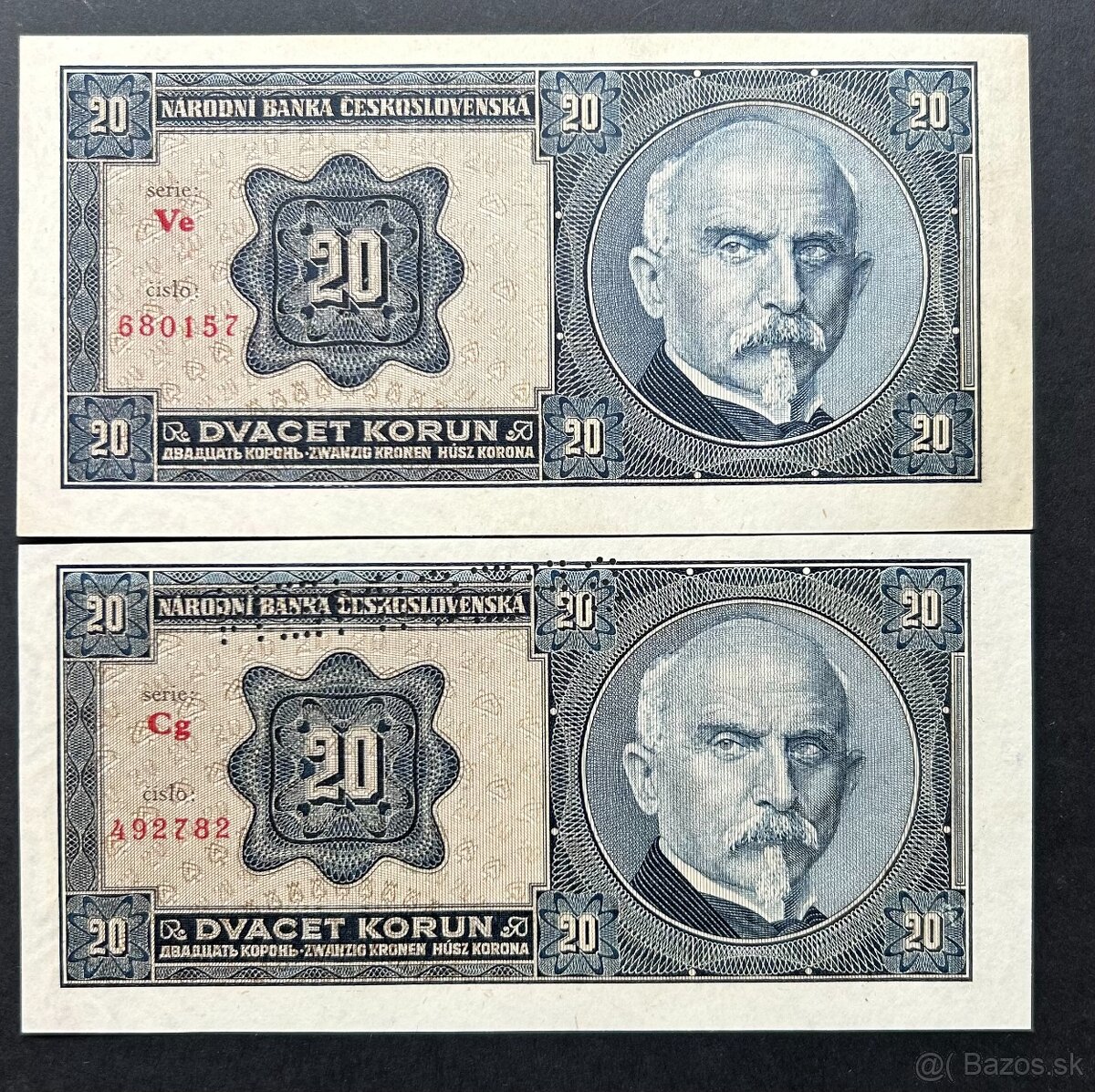 Bankovky 1.ČSR 20 Kč 1926 UNC