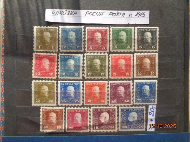 POŠTOVÉ ZNÁMKY - SÉRIE 20 FOTO č.1