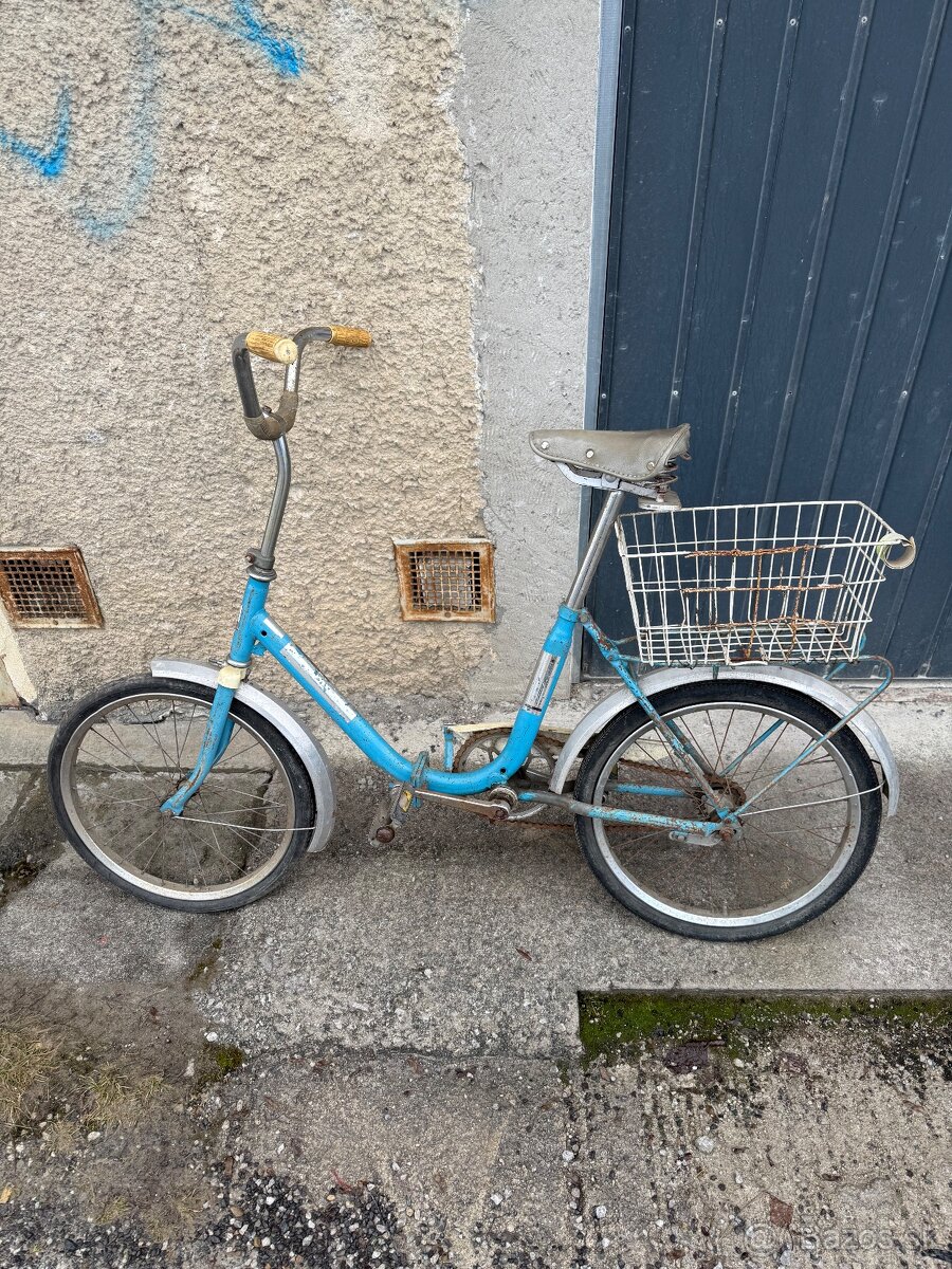 Retro skladací bicykel