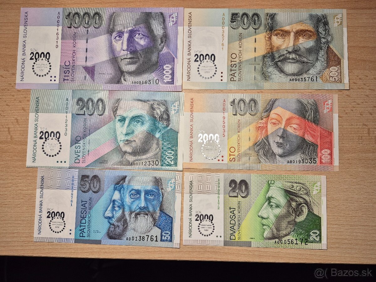 Predám bankovky - bimilénium UNC