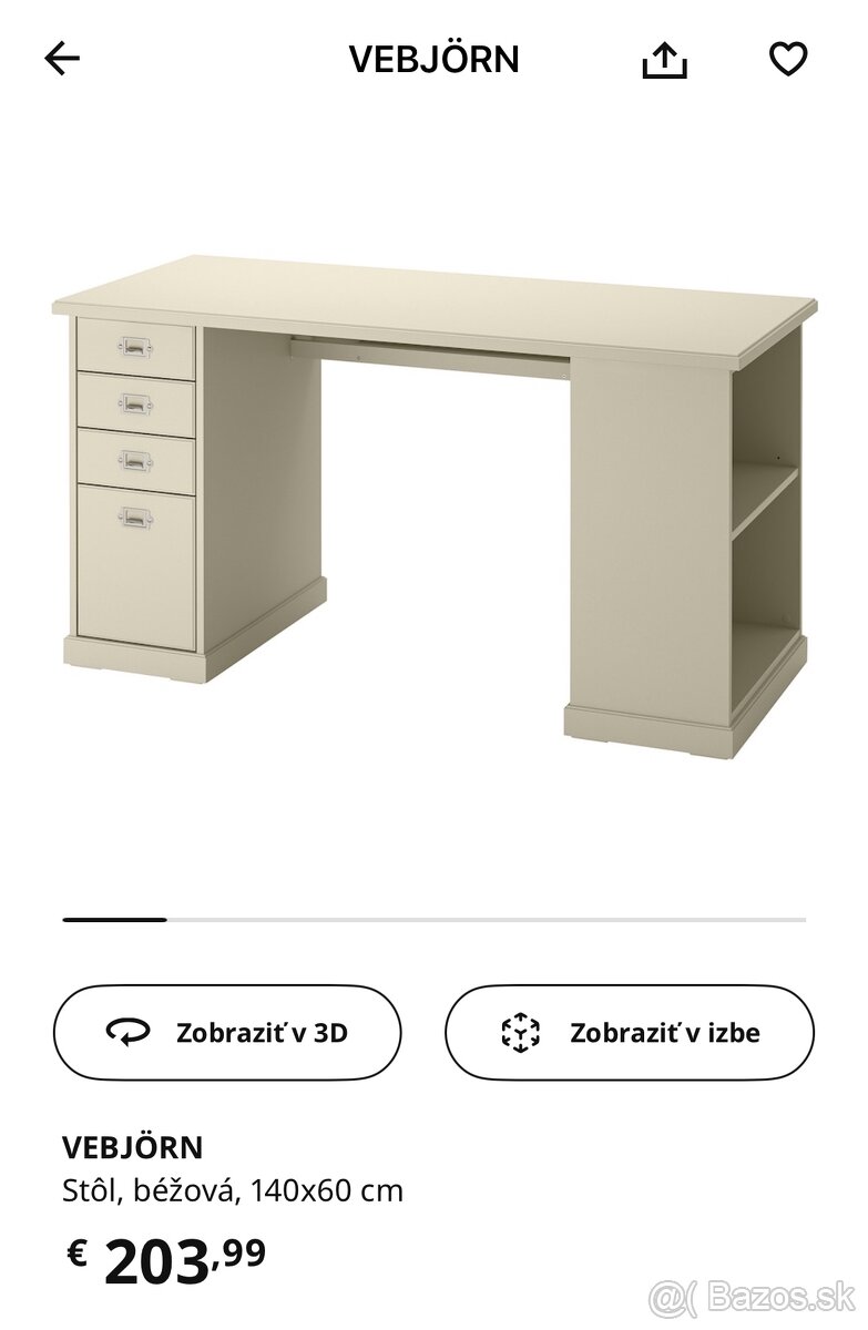 Písací stôl Ikea