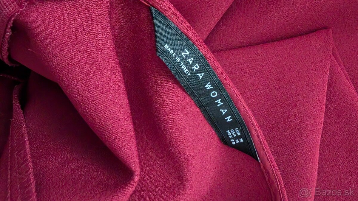 ZARA puzdrové burgundy šaty