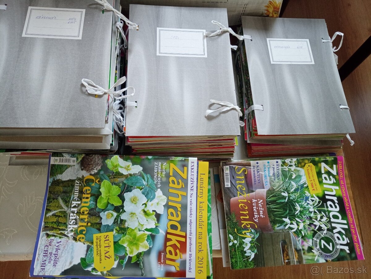 Staršie vydania časopisov Záhradkár