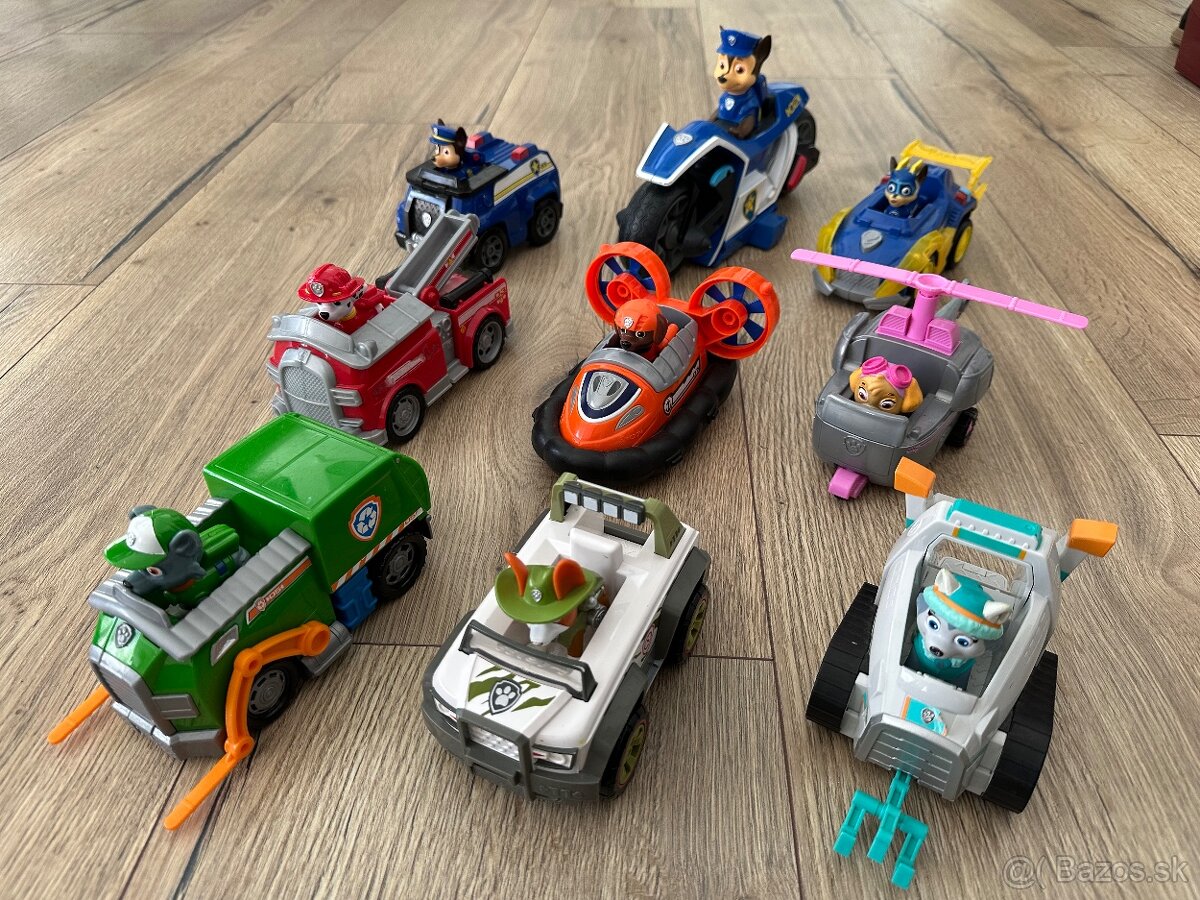 Labková patrola PATROLER 70 CM + SADA 8 autíčok a figúriek