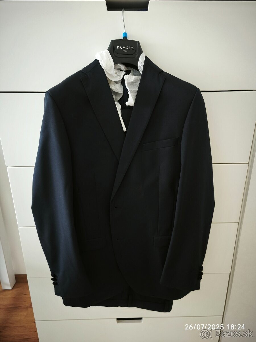 Pánsky oblek Ramsey London - super vlna, veľkosť 50