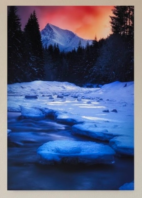 Fotobraz Kriváň vo farbe ohňa a ľadu