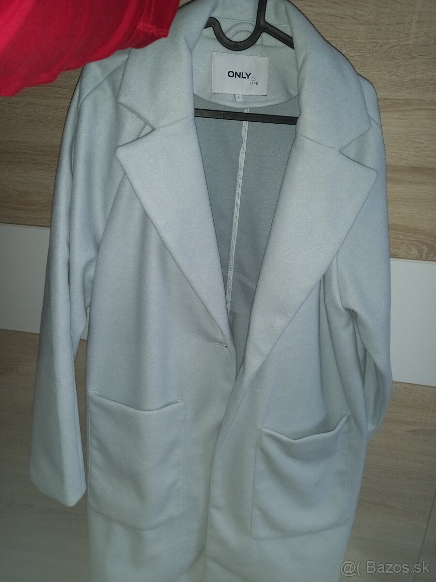 Bledomodry kabát only L/XL
