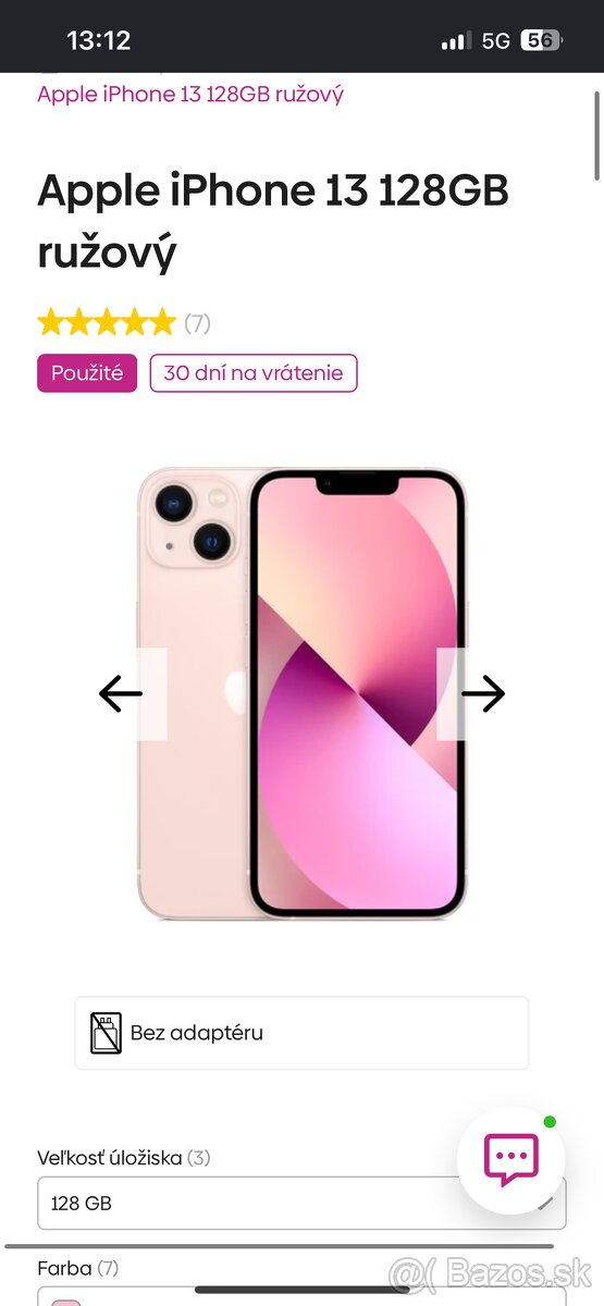 iPhone 13 ružový 128GB
