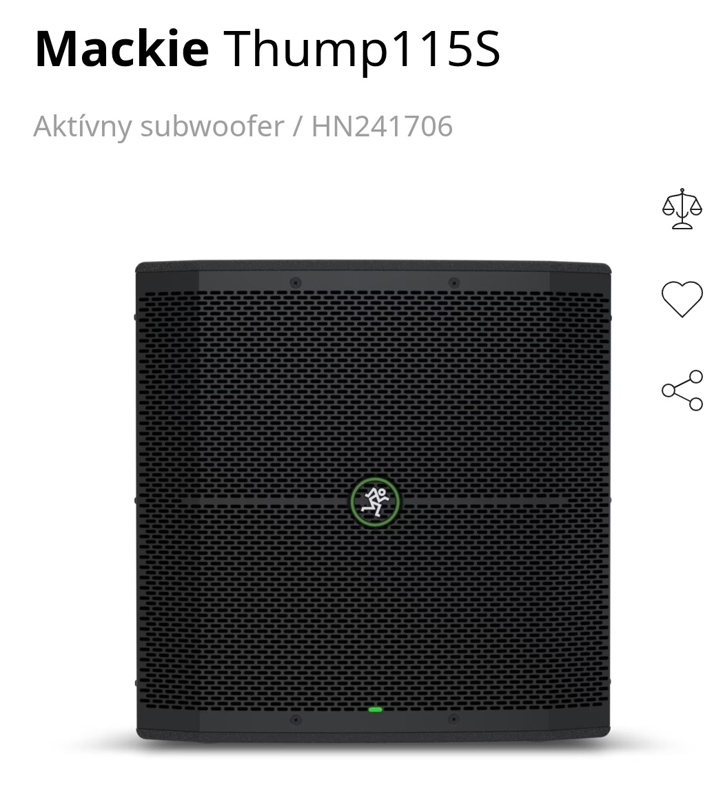Mackie aktivny subwoofer 115s