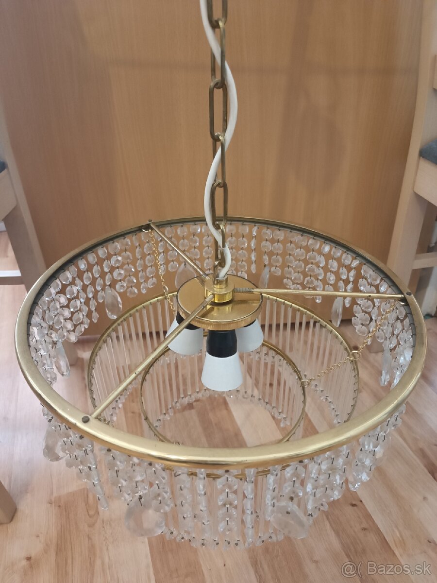 Luster starožitný krištáľový