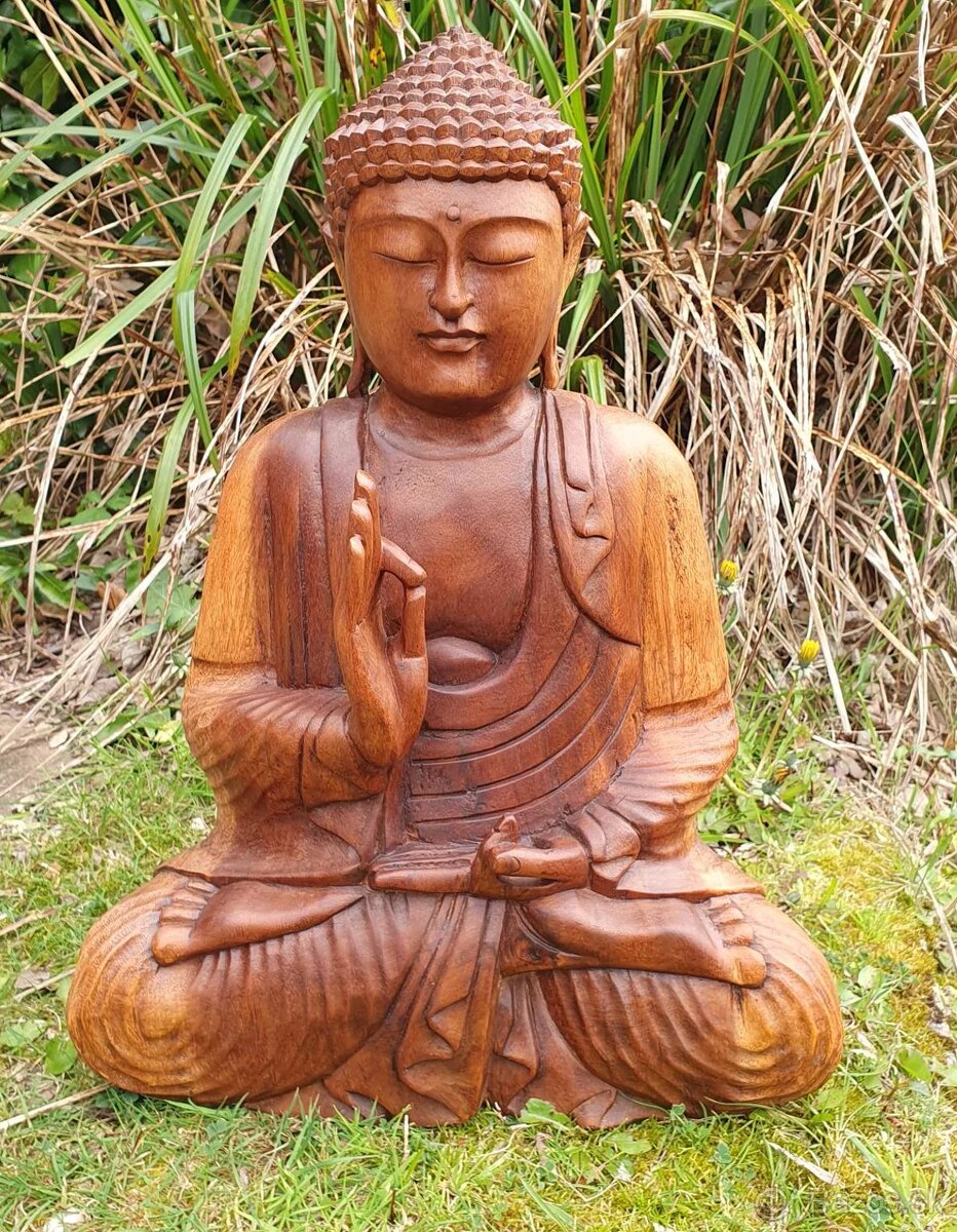 Drevený Budha výška 50cm