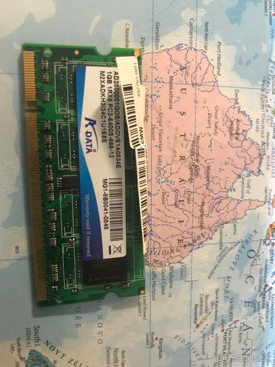 Predám RAM 1GB ADATA DDR2 1RX8 PC2-6400S-666-12