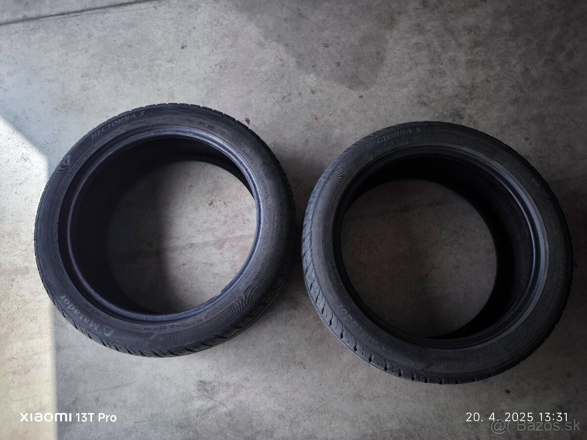 Predám 2ks letných pneumatík Matador hectora 225/45 r17
