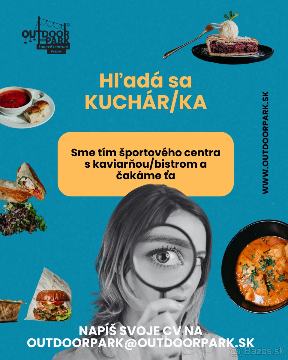 Hľadáme kuchárku alebo kuchára - TPP alebo brigáda.