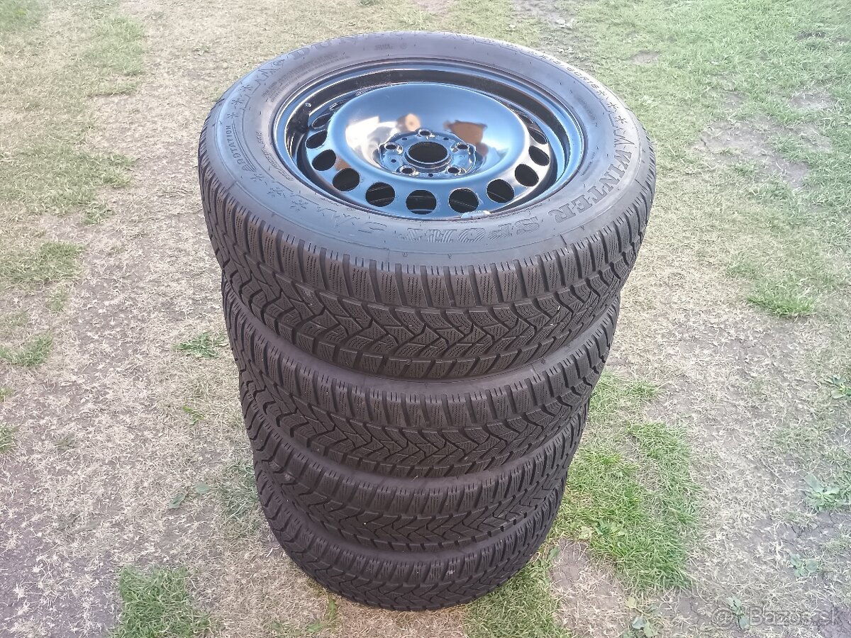 Sada kolies Škoda Superb 3, plechové disky + pneu 215/60 R16