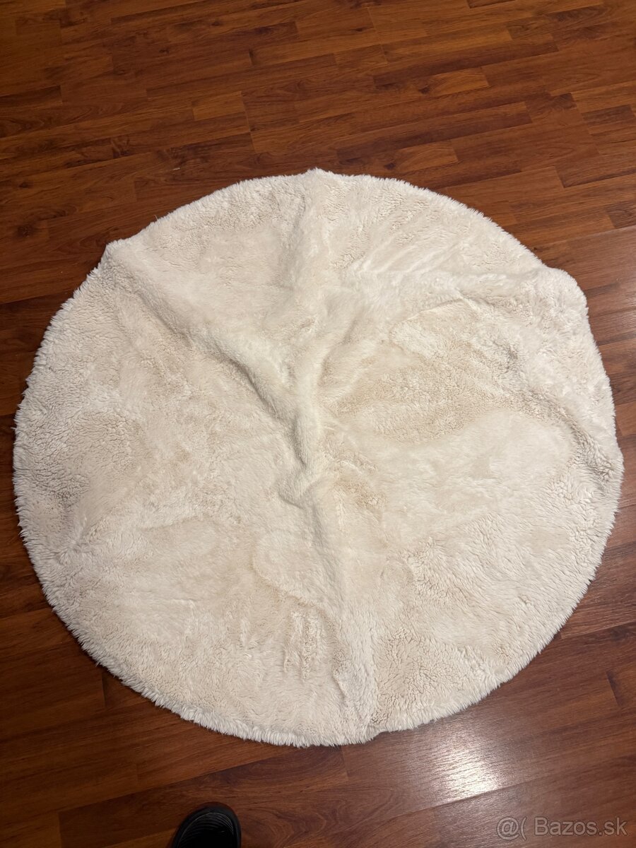 Kruhový koberček. umelá kožušina, Ø 120 cm