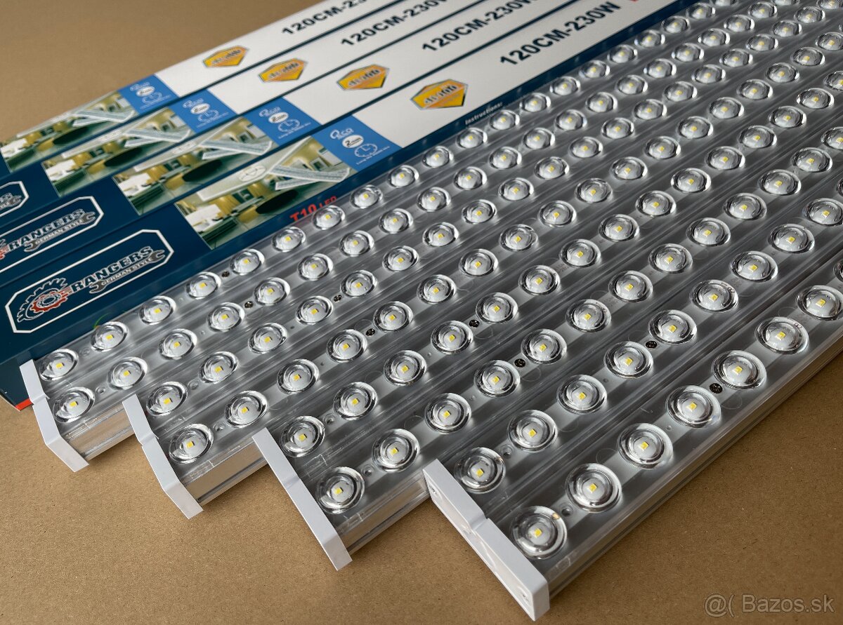 LED 120cm svietidlá stropné lineárne 70W príkon šošovkové