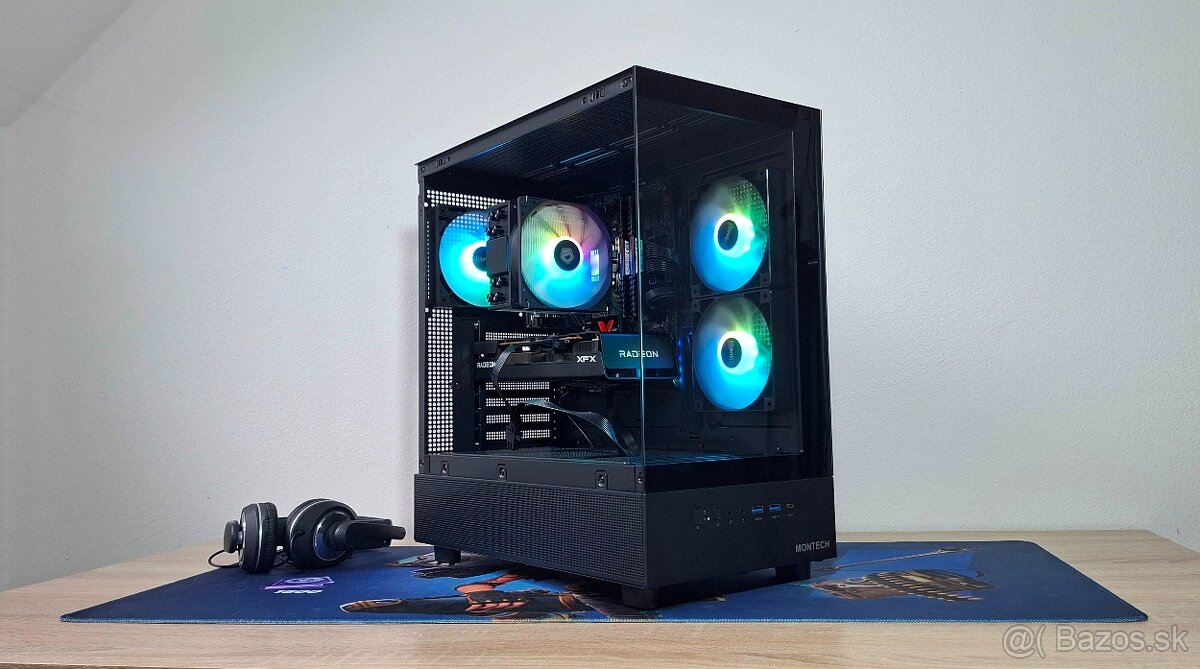 Hráčske pc 8jadro RYZEN 7 5700/512gb NVME/RX6600XT 8GB