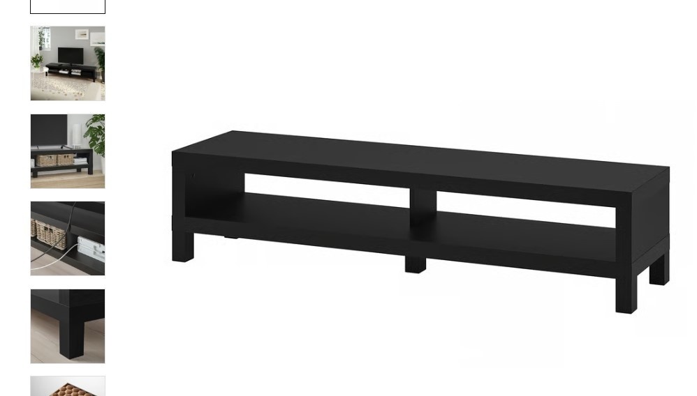 Skrinka na TV, čiernohnedá LACK IKEA REZERVE