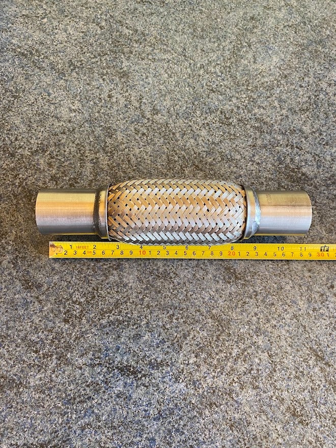 Nerezový pletenec s nátrubkom 45 x 270 mm