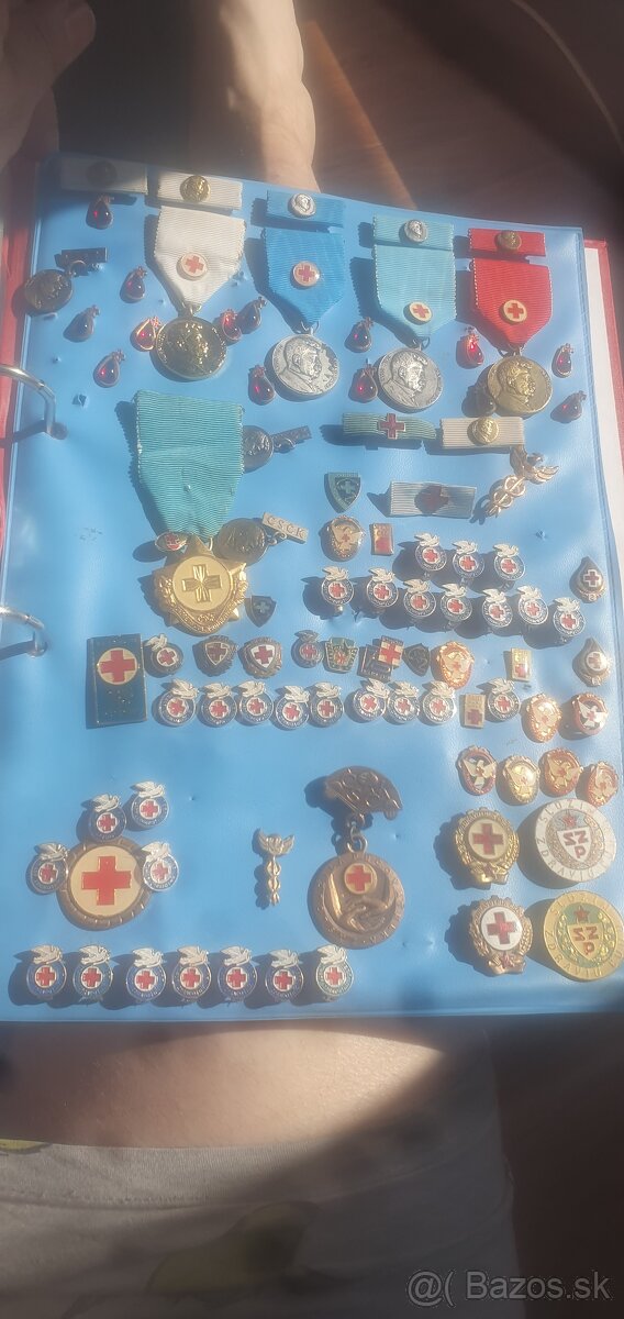 Zdravotnicke odznaky medaile.CSCK.SCK.JANSKY.KRV
