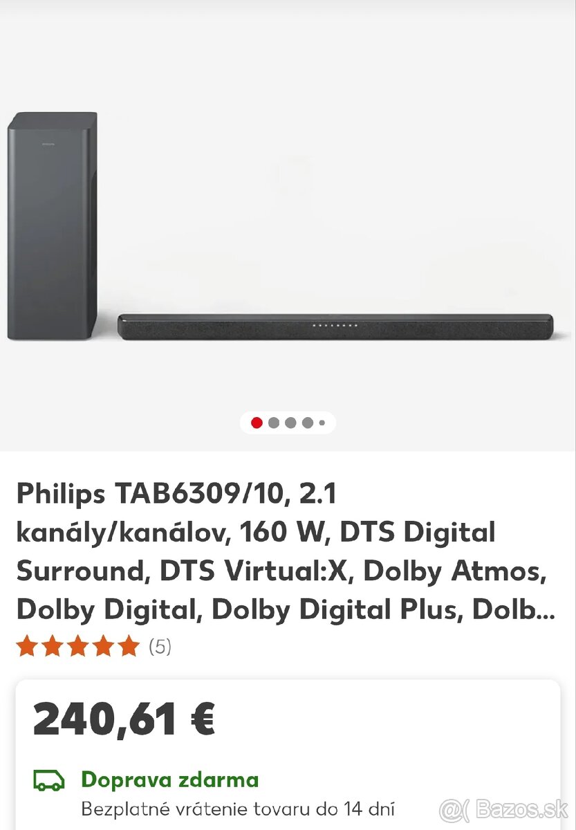 Soundbar Phillips tab 6309