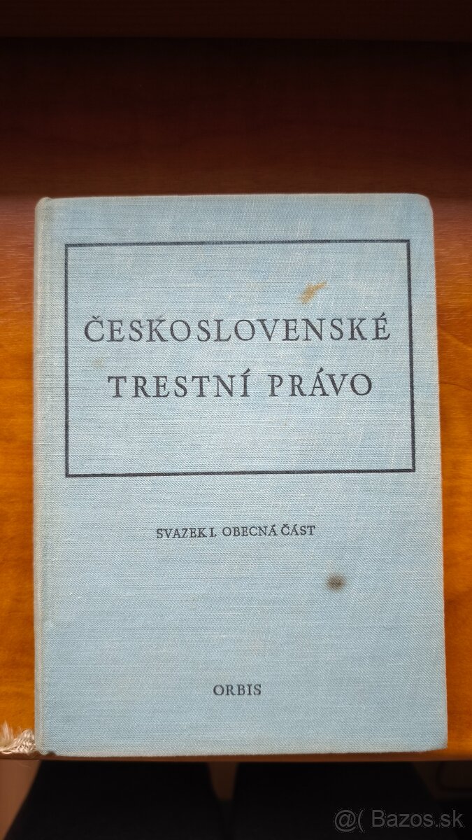 Kniha - Československé trestní právo 1969