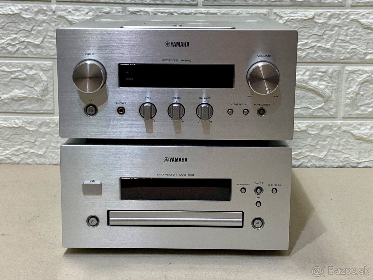 Yamaha R-840 Stereo Receiver + Yamaha DVD-840 DVD prehravač