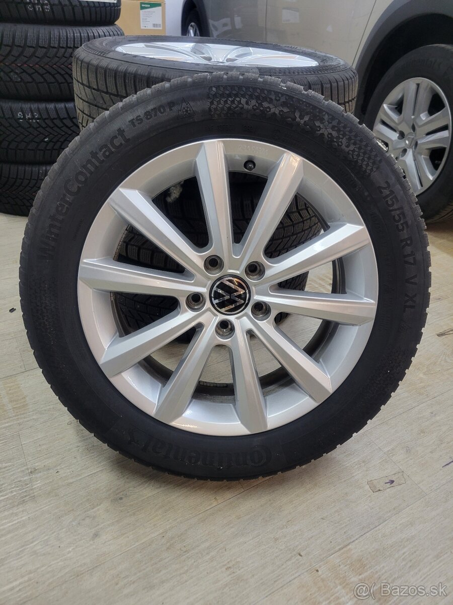 alu disky zimné pneu Continental WinterContact 215/55 R17
