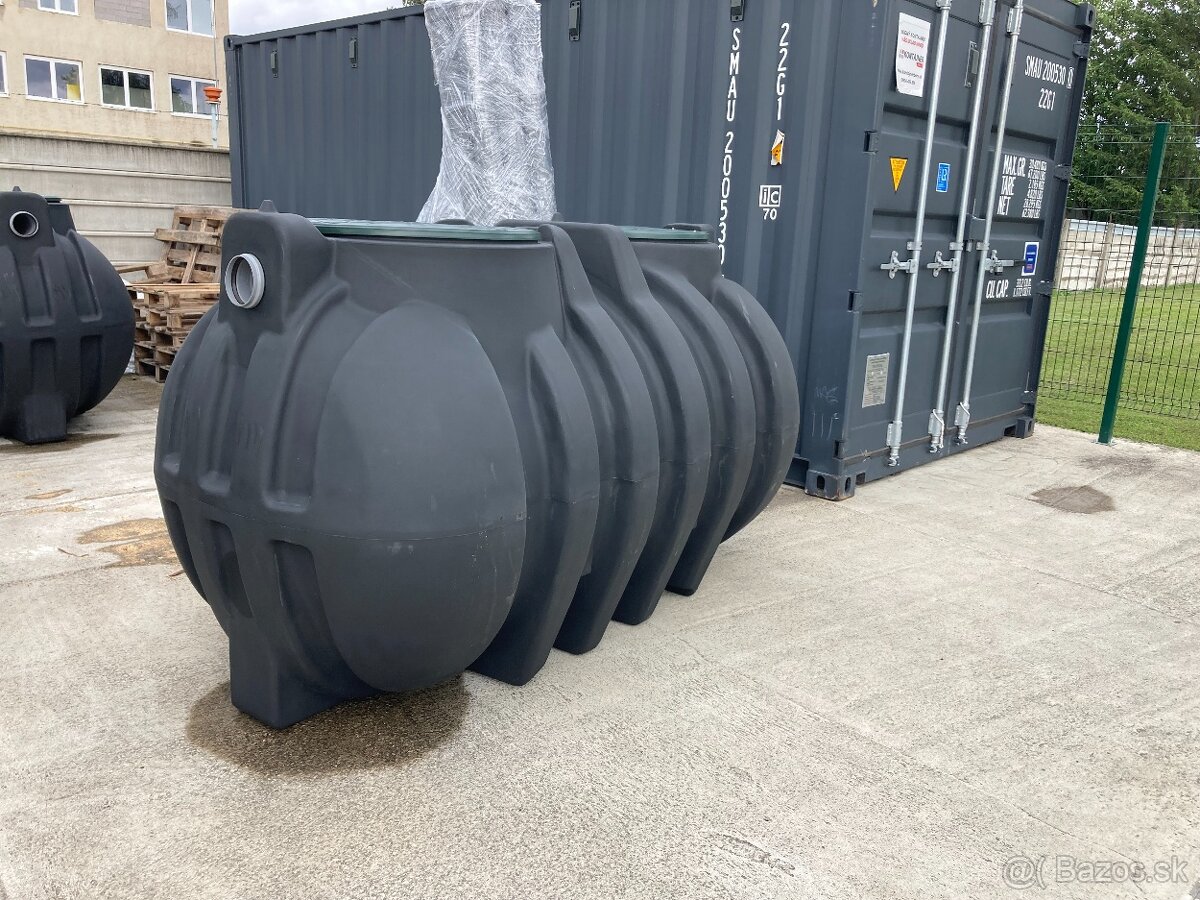 Plastové podzemné monolitické nádrže na vodu 1000L až 7000L