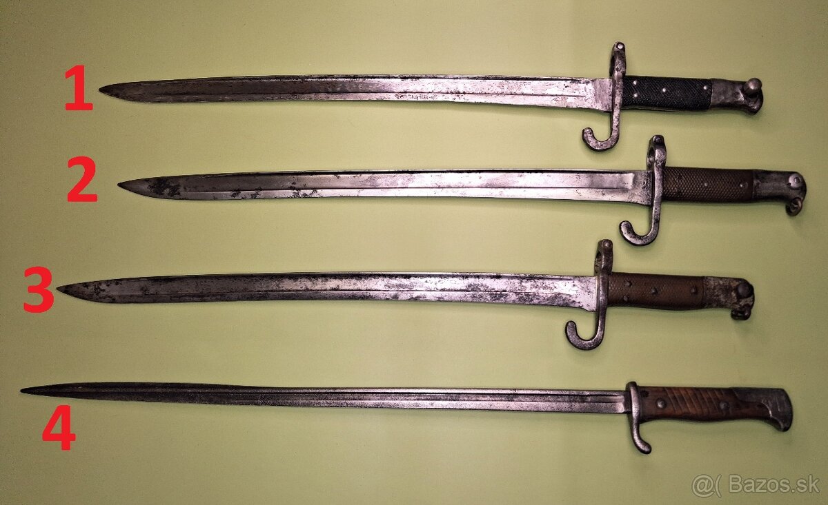 dlhé bodáky bajonety