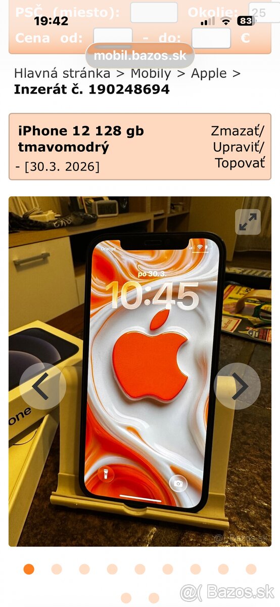 iPhone 12 128 gb tmavomodrý