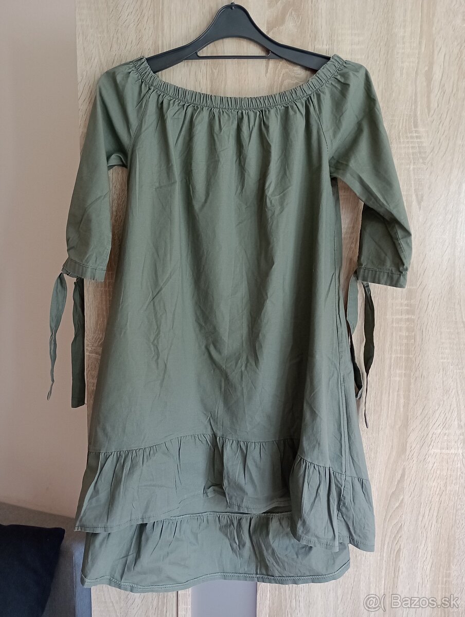 Khaki carmen šaty / tunika