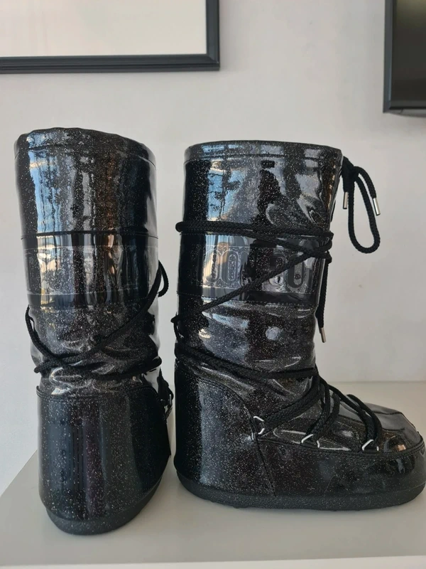 Moon boot gliter icon black- snehule