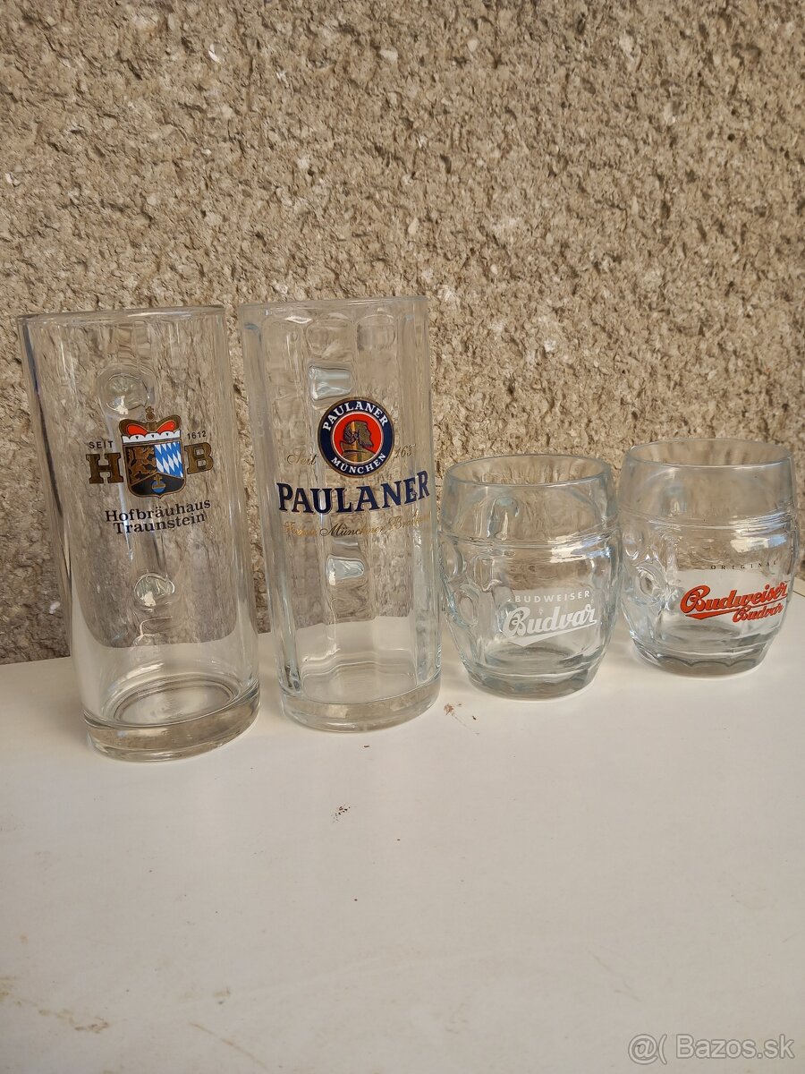 Sklenené pivove pohare