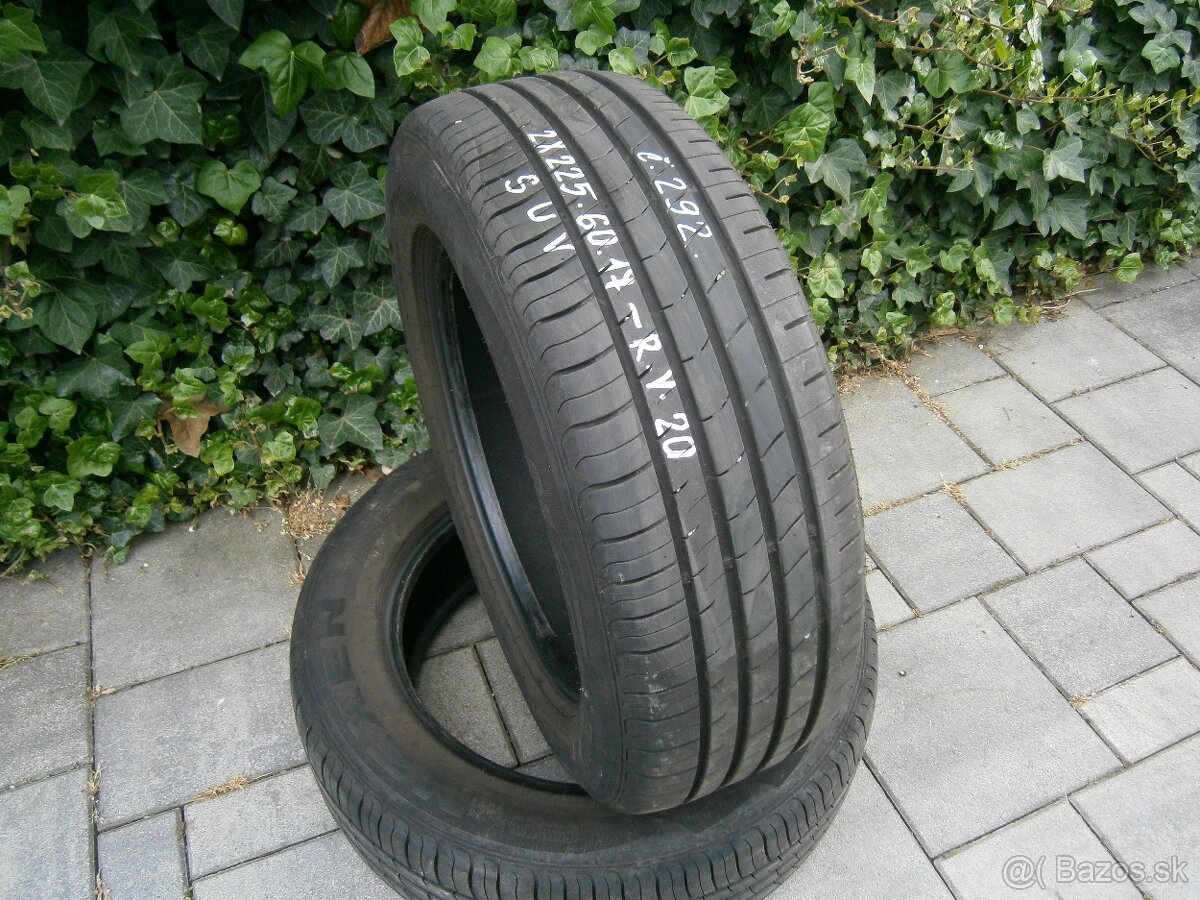 Predám 2x letné pneu Nexen 225/60 R17 99HXL