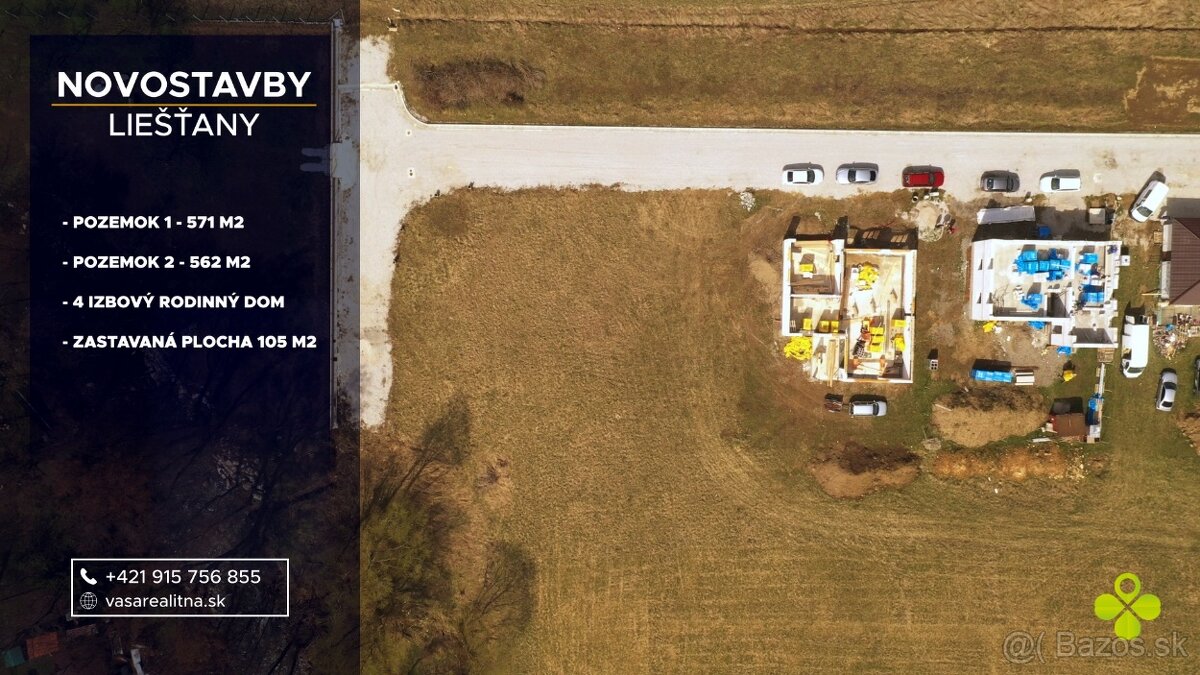 Stavebný pozemok Liešťany 571 m2 so stavebným povolením