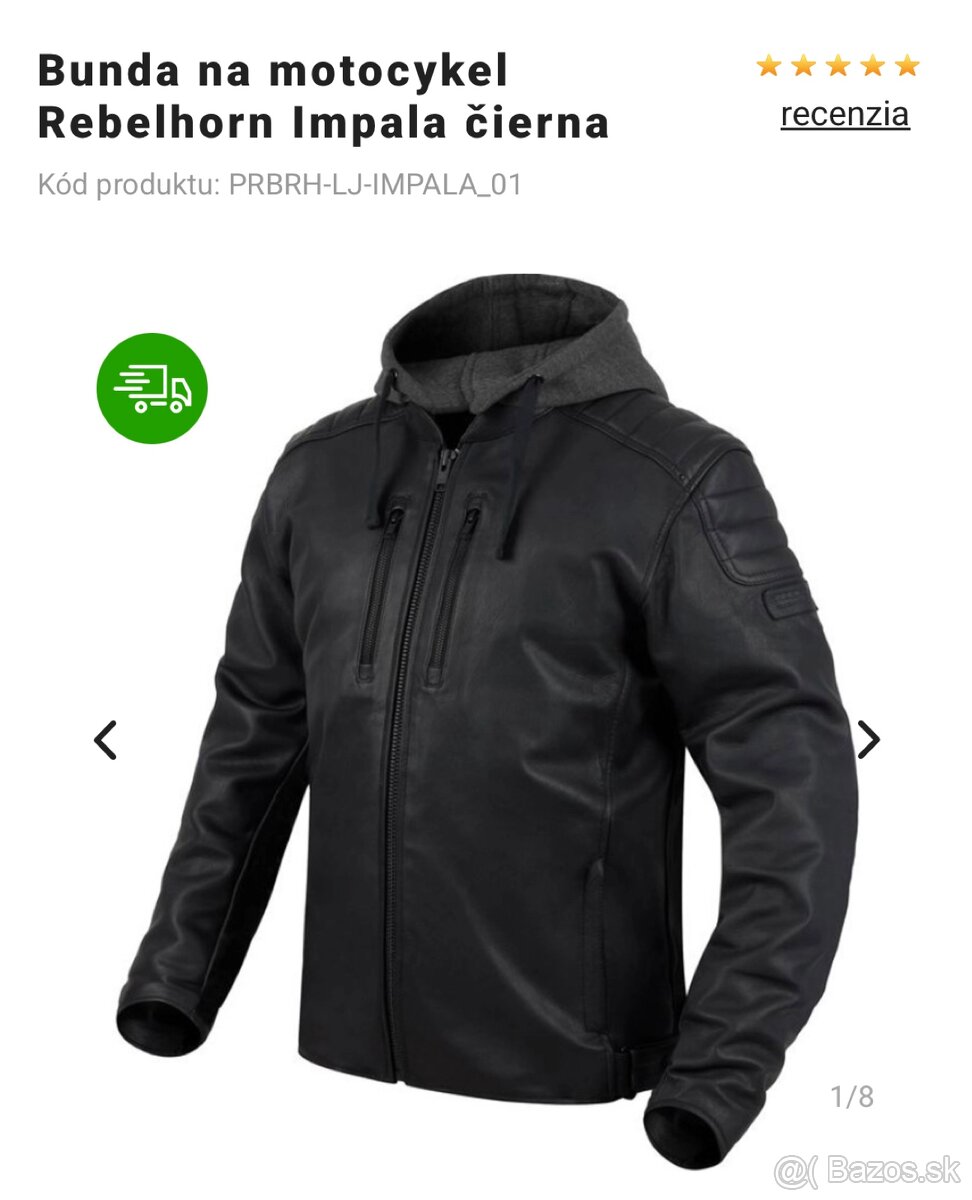 Bunda na motocykel Rebelhorn Impala čierna veľ. M