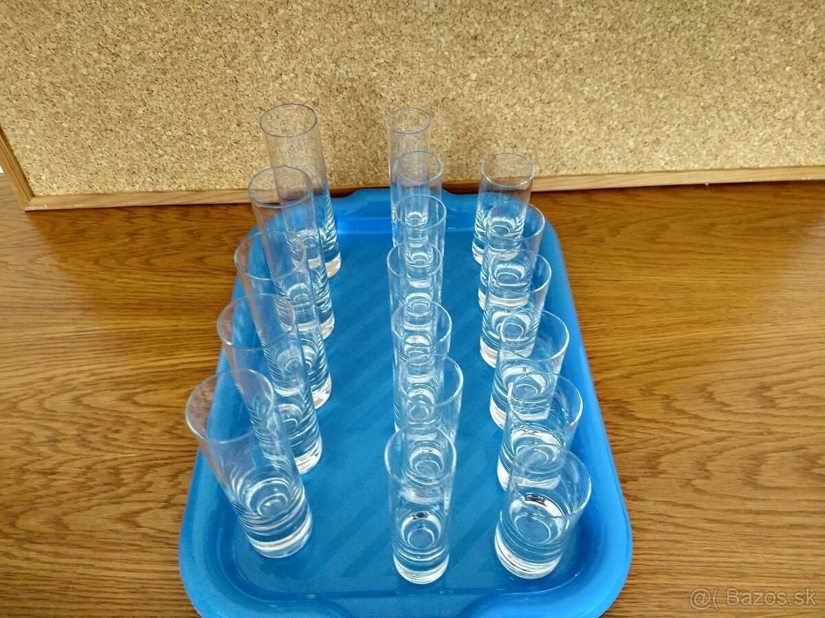 Poháriky na destiláty a šampusové poháre