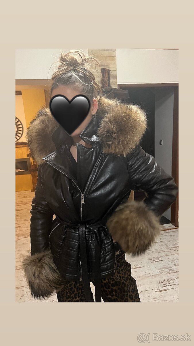 Luxusná kožená bunda