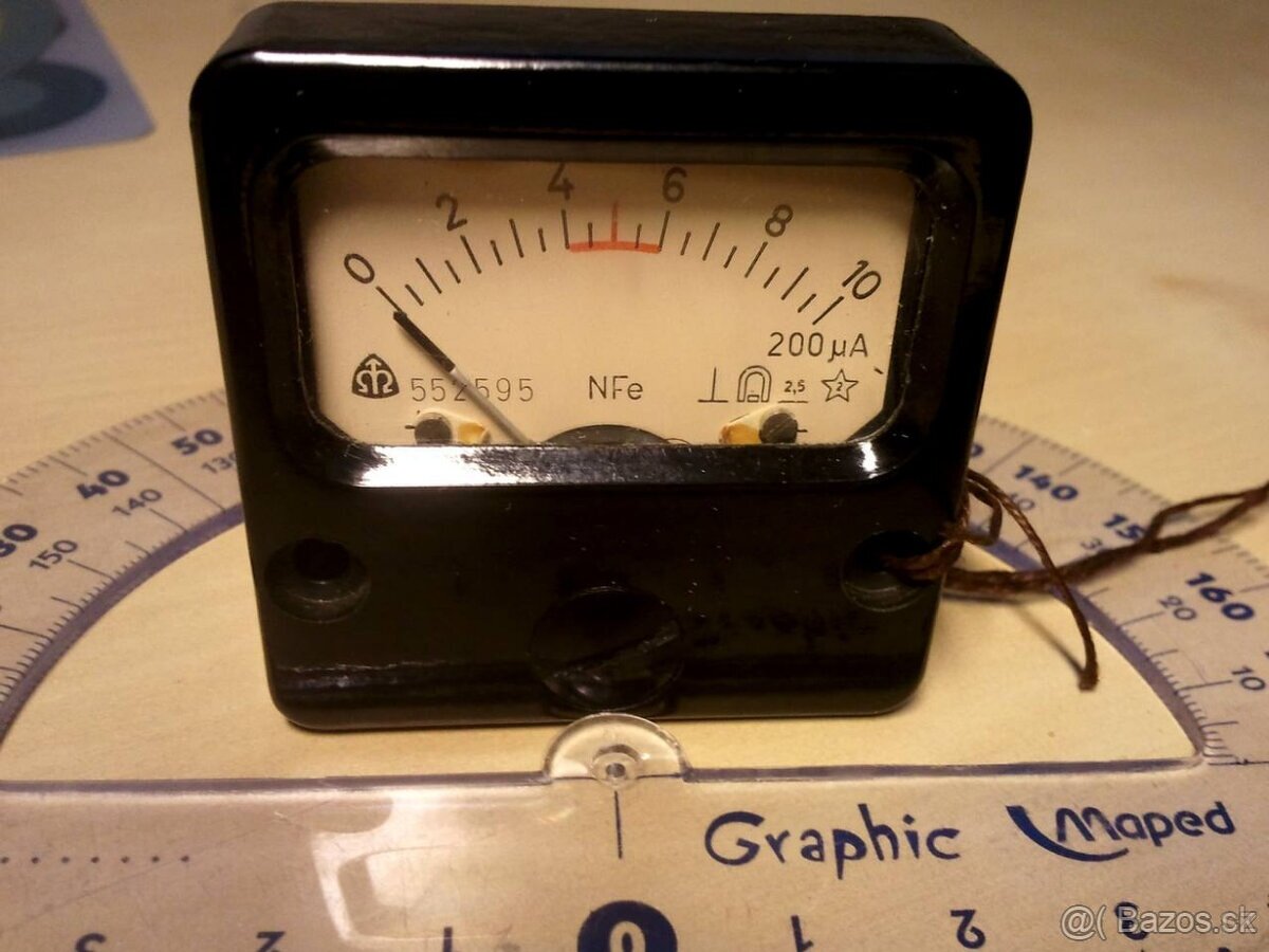Retro panelový mikro-ampérmetr, Nový