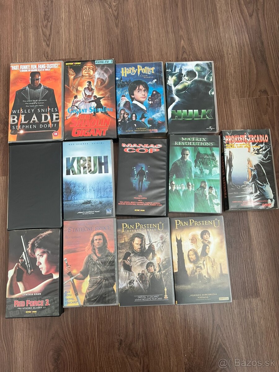 VHS kazety horror/akcia/fantasy mix