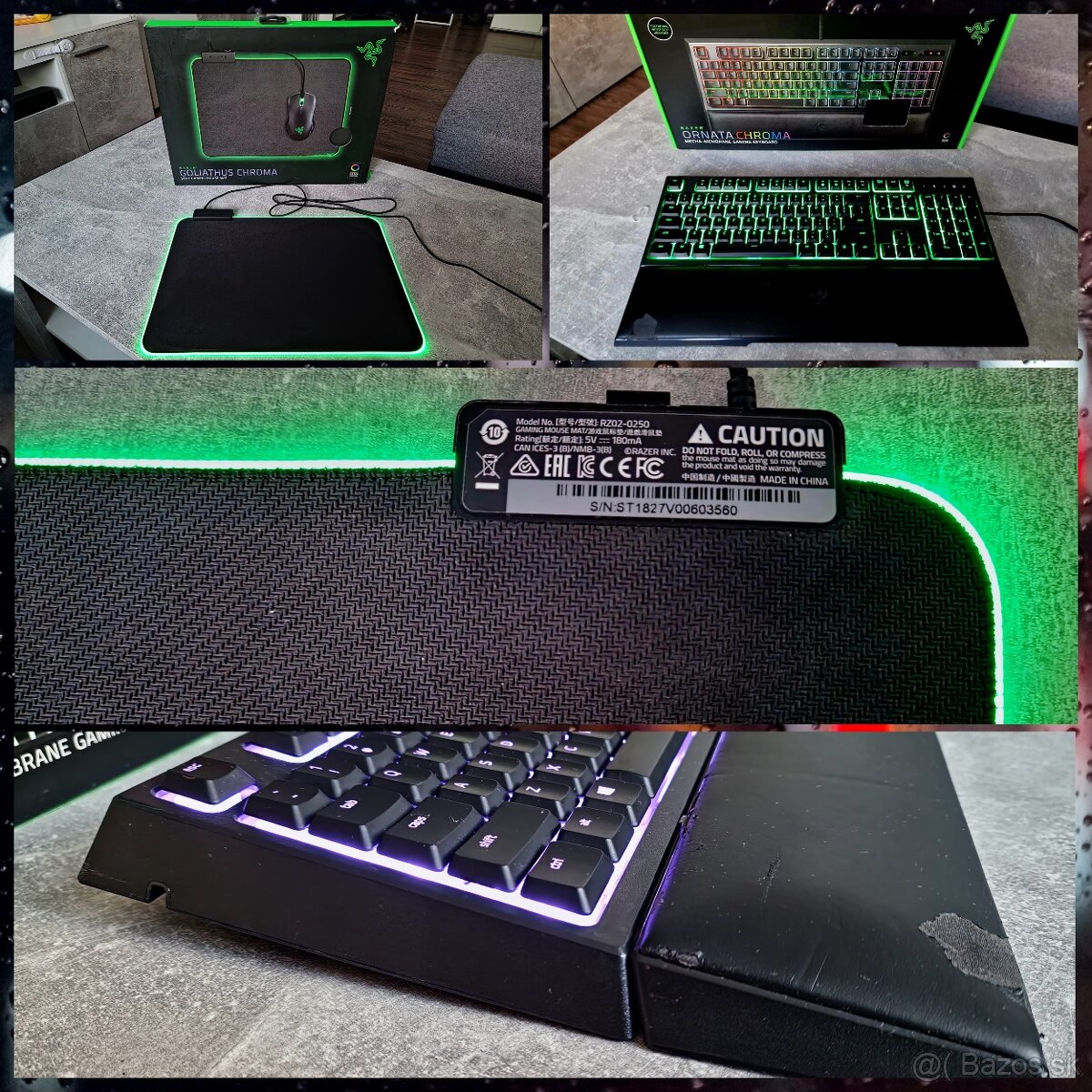 Razer Ornata Chroma + Razer Goliathus Chroma